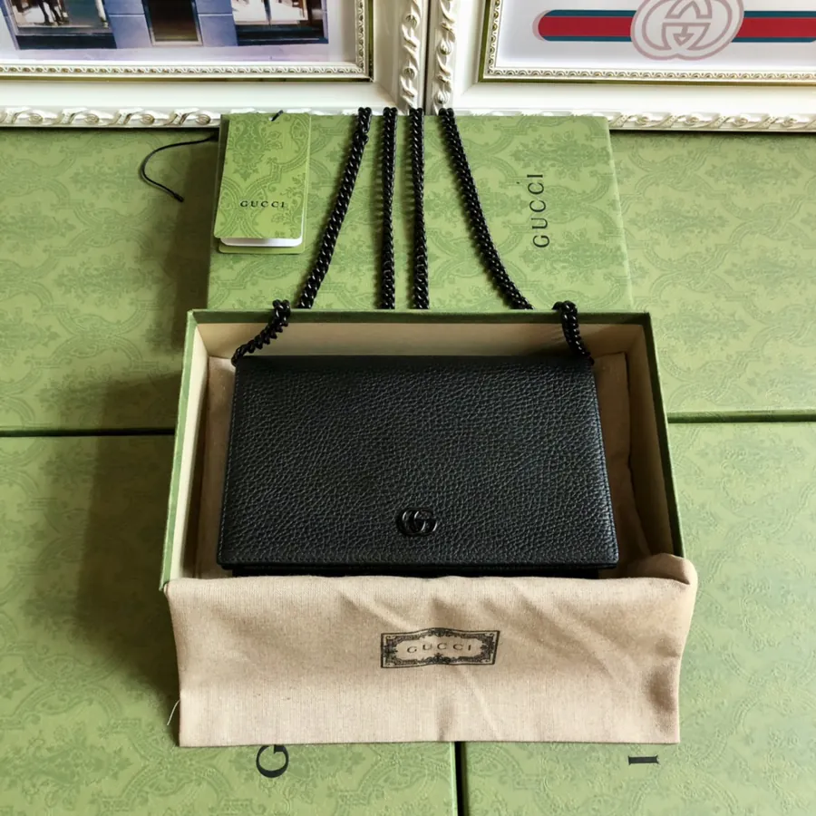 G Brand New Double G Metal Chain Shoulder Bag