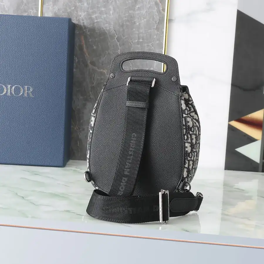 Gallop Crossbody Bag Mini Size, Oblique Print, Grained Calfskin Details