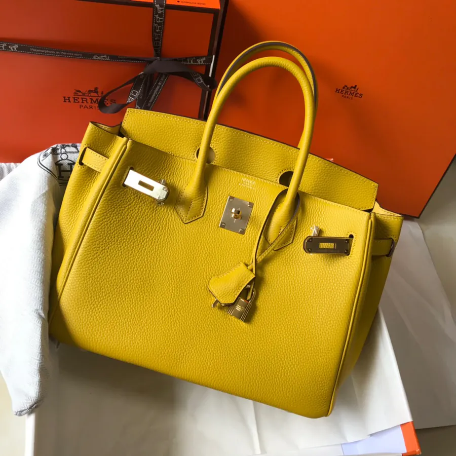 Hermès Birkin Bucket Bag in Grained Calfskin