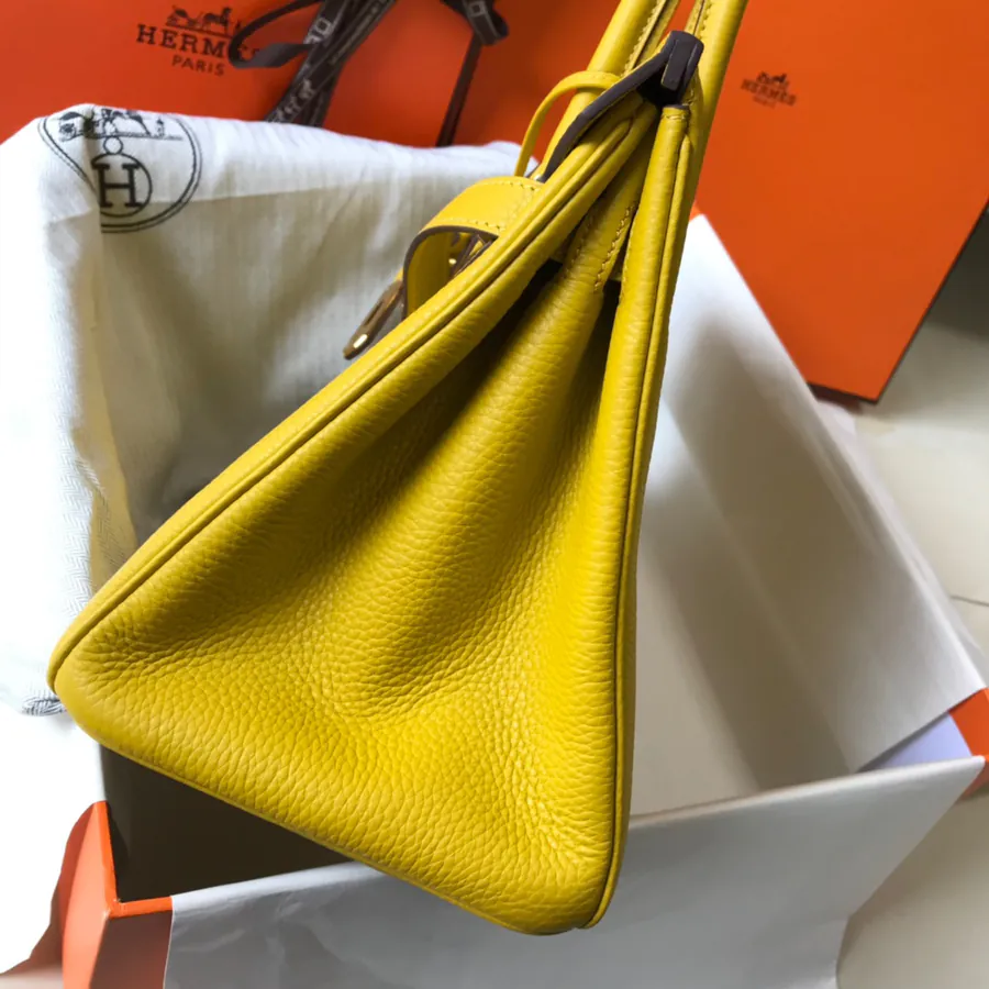 Hermès Birkin Bucket Bag in Grained Calfskin