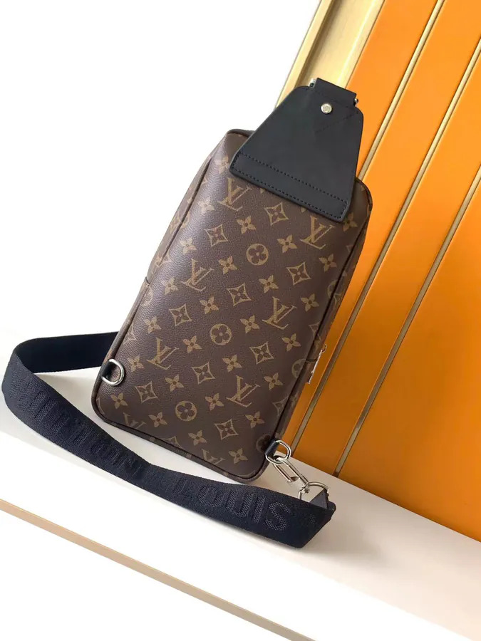 Avenue Shoulder Bag with Damier Infini Classic Black Pattern