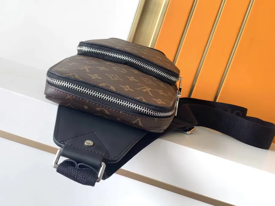 Avenue Shoulder Bag with Damier Infini Classic Black Pattern