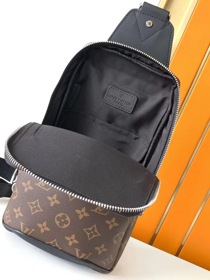 Avenue Shoulder Bag with Damier Infini Classic Black Pattern