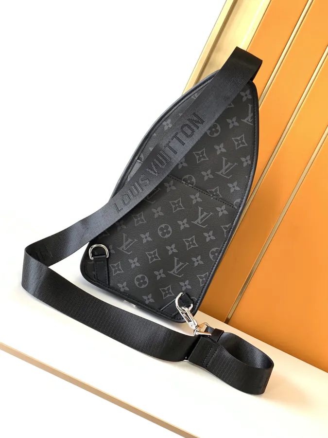 Avenue Shoulder Bag with Damier Infini Classic Black Pattern