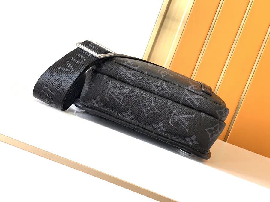 Avenue Shoulder Bag with Damier Infini Classic Black Pattern