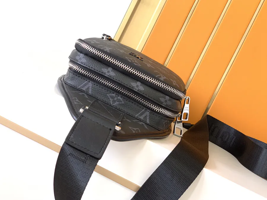Avenue Shoulder Bag with Damier Infini Classic Black Pattern