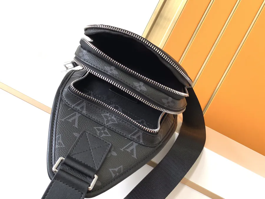 Avenue Shoulder Bag with Damier Infini Classic Black Pattern