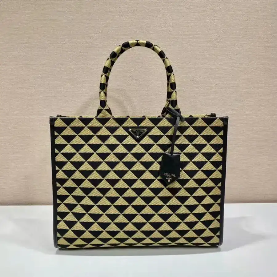 Coco Bucket Bag in Saffiano Leather and Embroidered Fabric