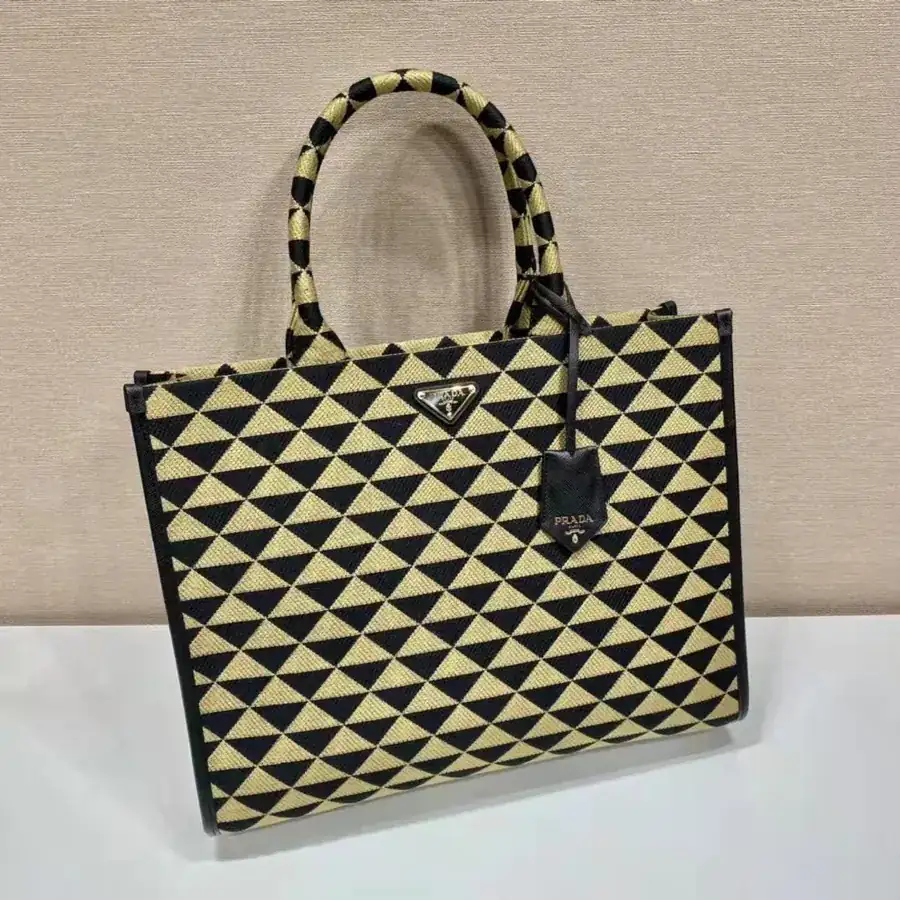 Coco Bucket Bag in Saffiano Leather and Embroidered Fabric