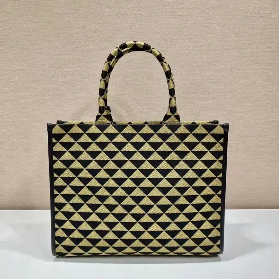 Coco Bucket Bag in Saffiano Leather and Embroidered Fabric