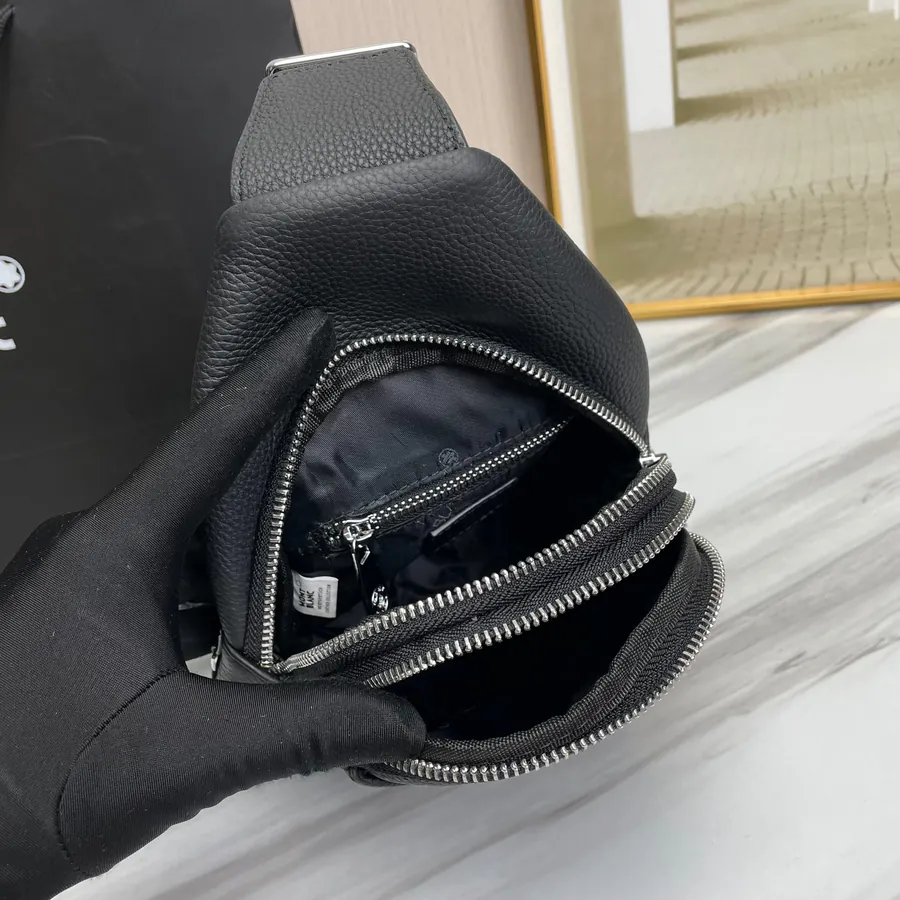 Mondaine Grained Calfskin Crossbody Bag