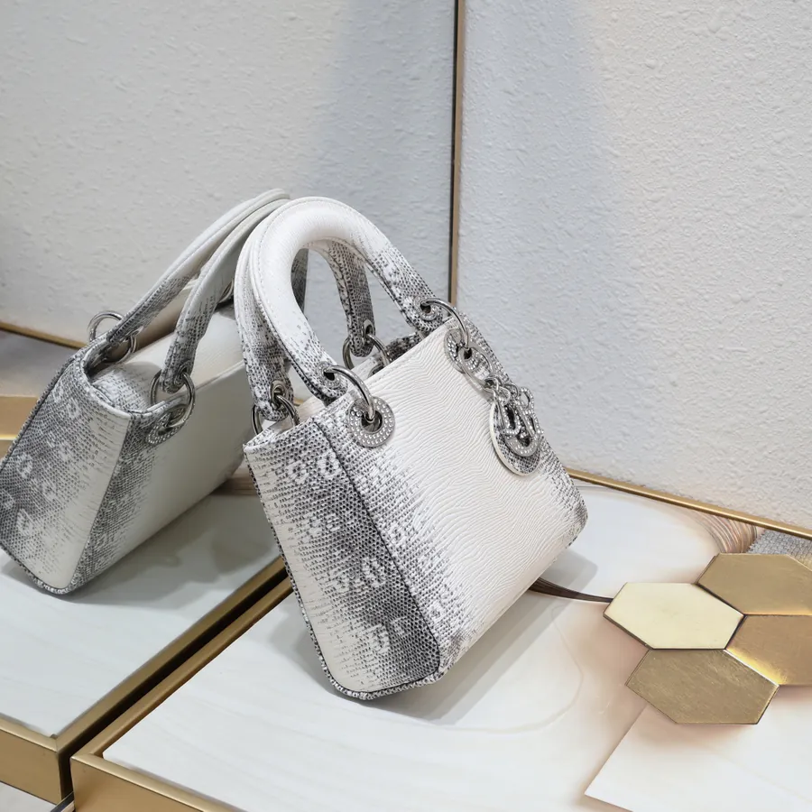 Mini Lady Classic Diamond Three Compartment Clutch