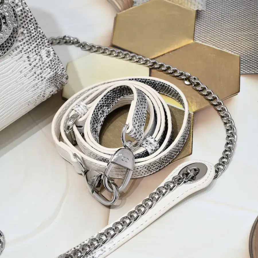 Mini Lady Classic Diamond Three Compartment Clutch