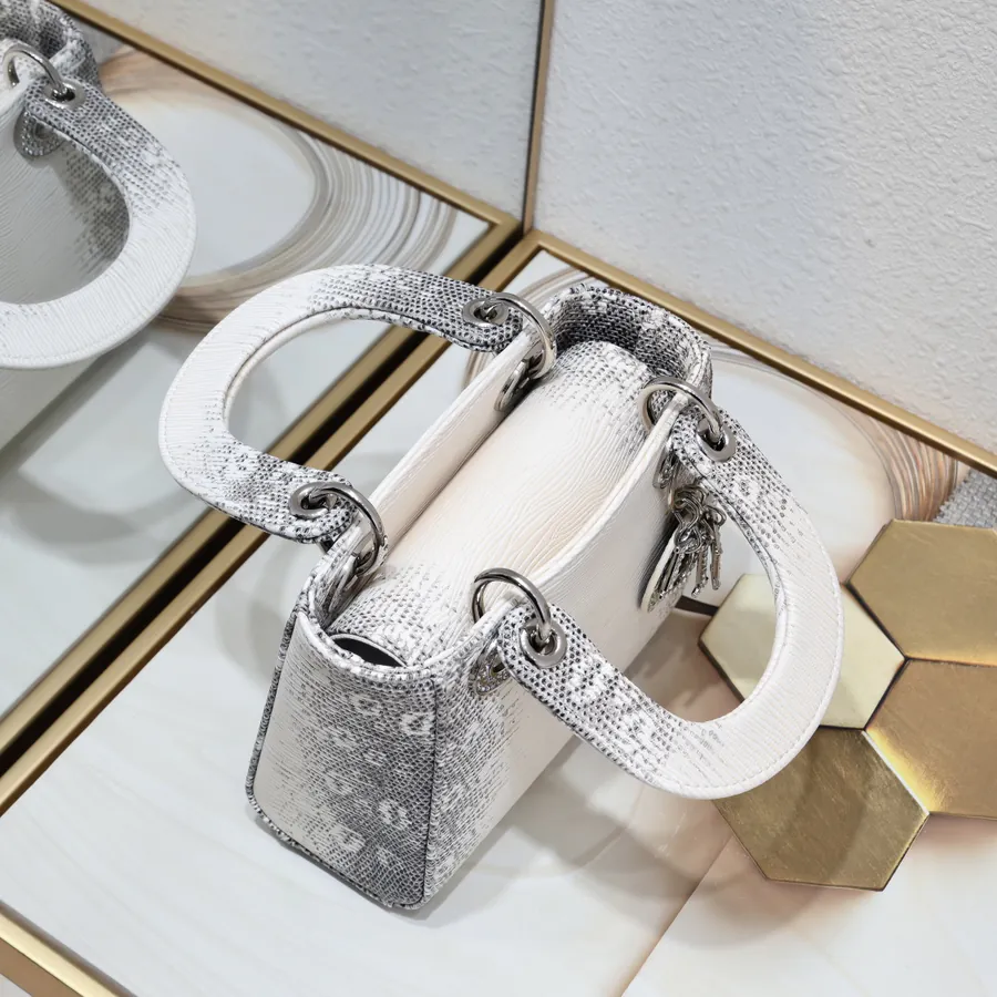 Mini Lady Classic Diamond Three Compartment Clutch