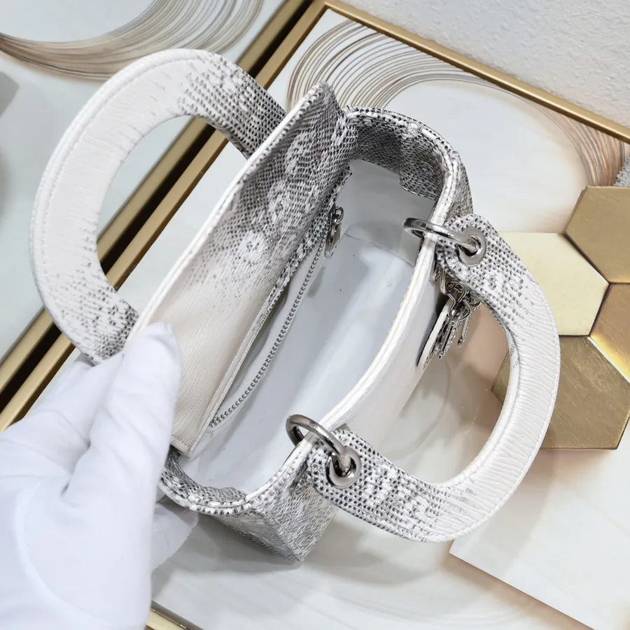 Mini Lady Classic Diamond Three Compartment Clutch