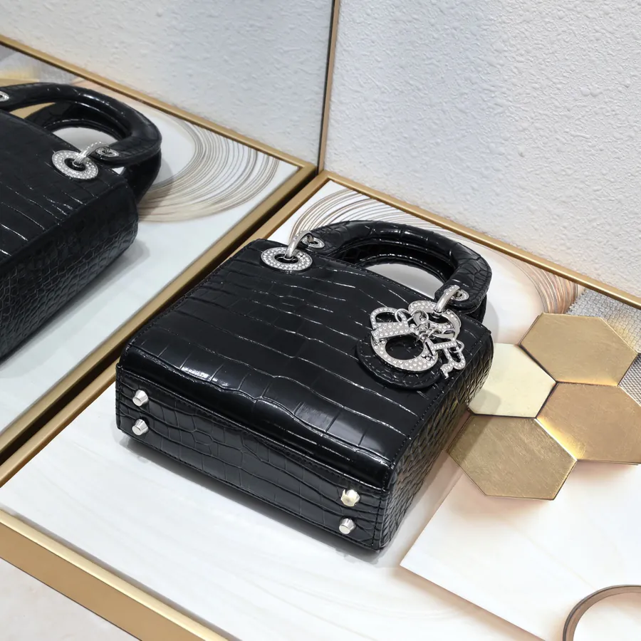 Mini Lady Classic Diamond 3 Compartment Wallet