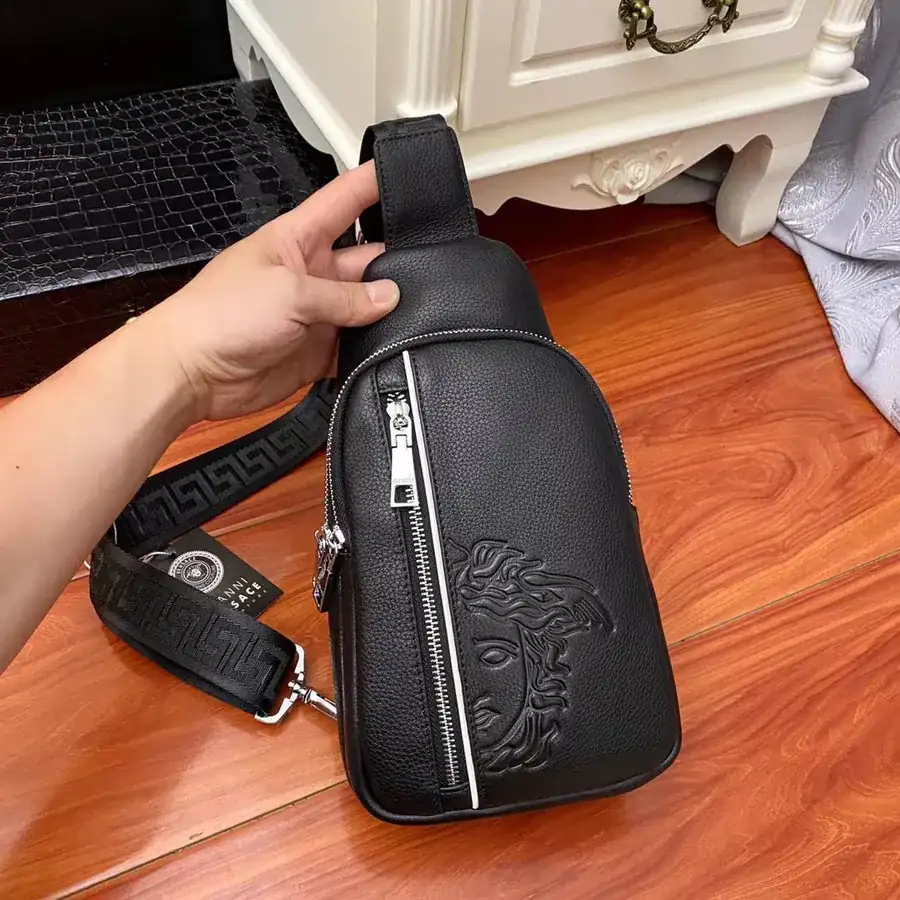 Versace Medusa Half Face Tote with Multiple Compartments