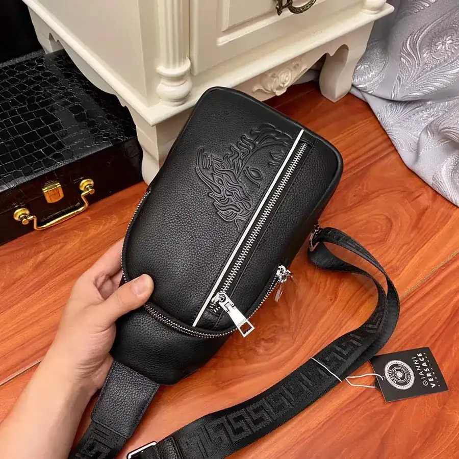 Versace Medusa Half Face Tote with Multiple Compartments