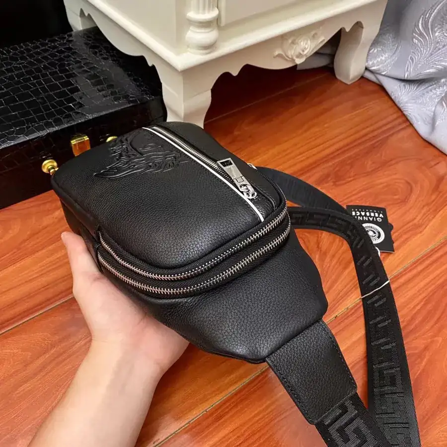 Versace Medusa Half Face Tote with Multiple Compartments