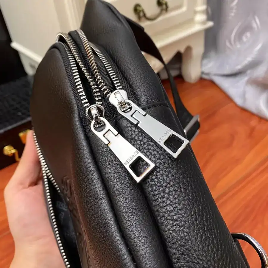 Versace Medusa Half Face Tote with Multiple Compartments