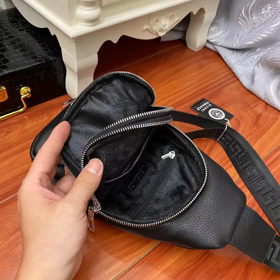Versace Medusa Half Face Tote with Multiple Compartments