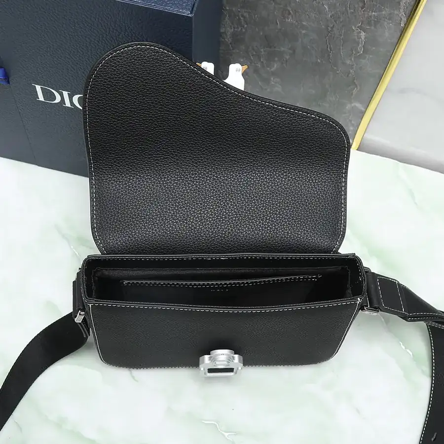 DIOR Bucket Bag in Black Full Leather