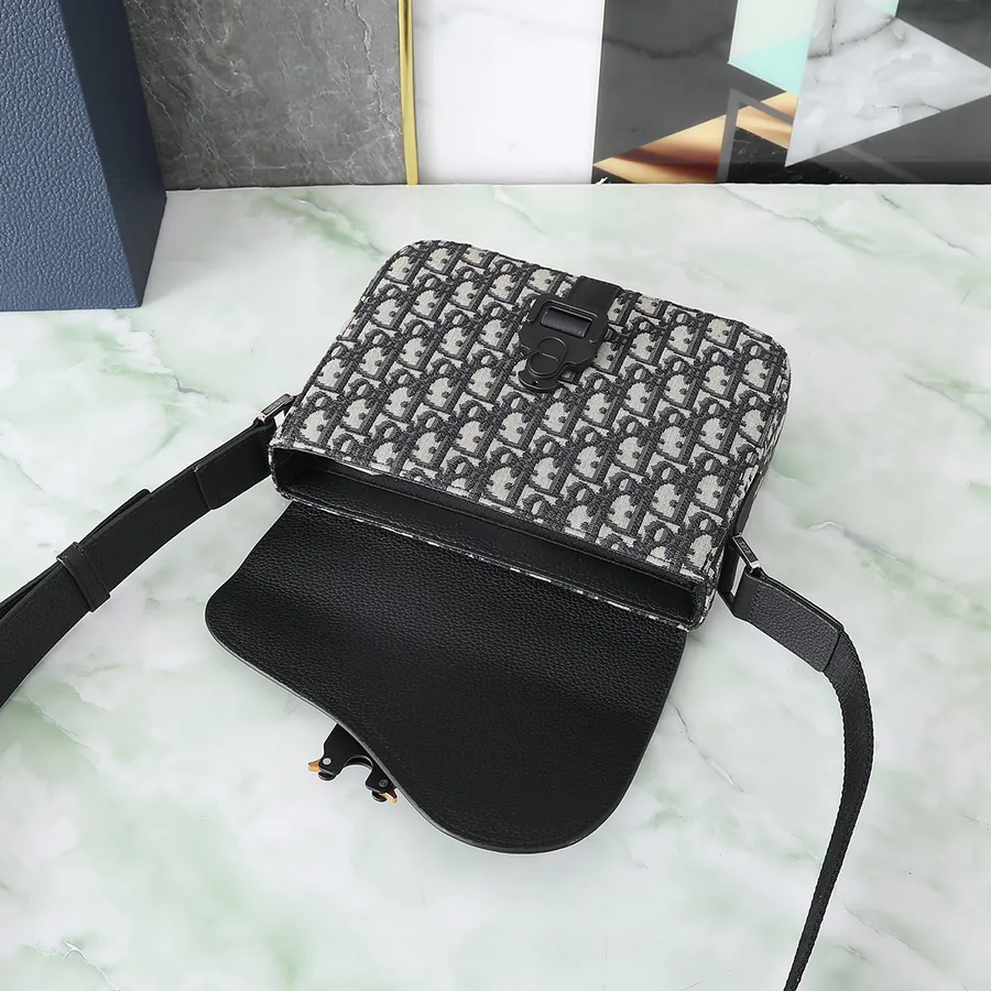 DIOR Bucket Bag in Black with Grained Calfskin