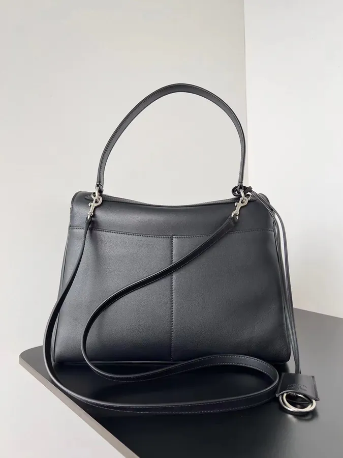 BaleNCIAGA Rodeo Large Bucket Bag with Grained Calfskin