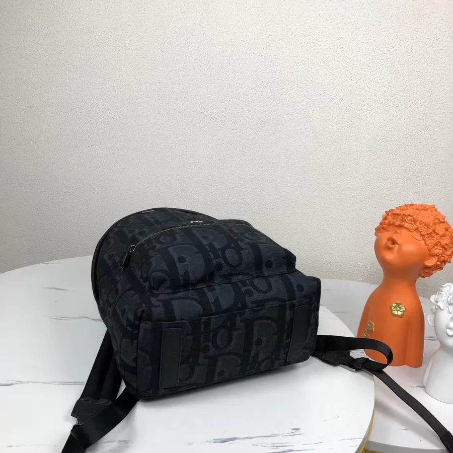 Rider Bucket Bag in Black Grained Calfskin