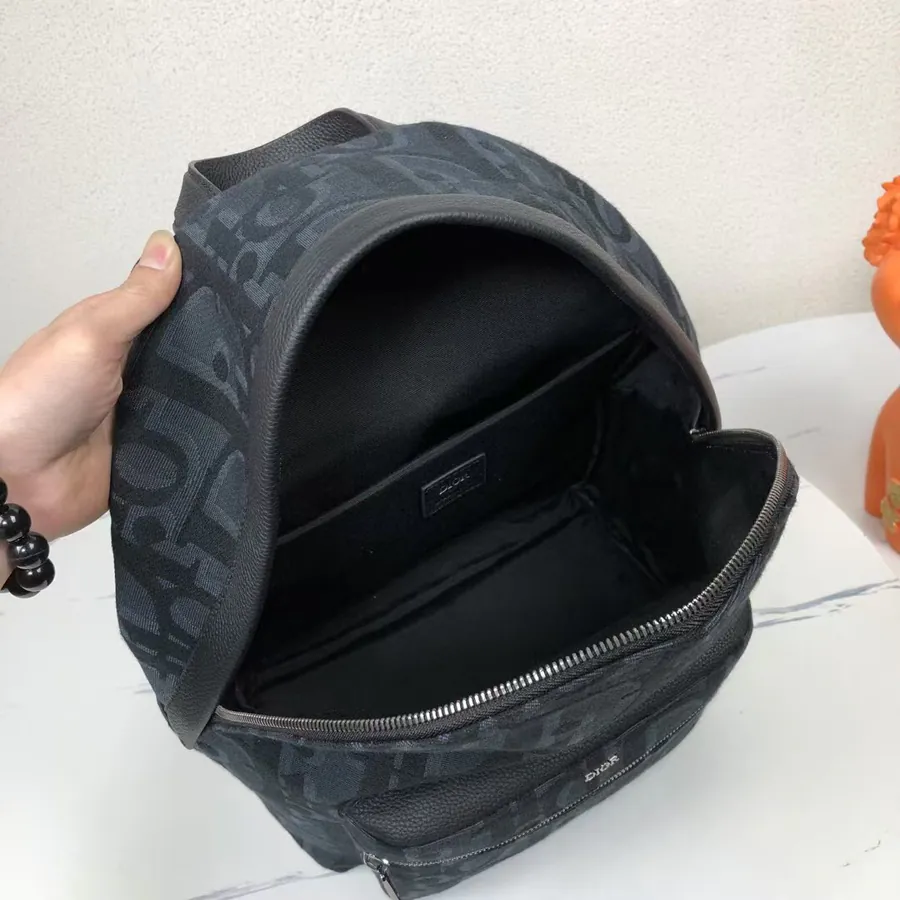 Rider Bucket Bag in Black Grained Calfskin