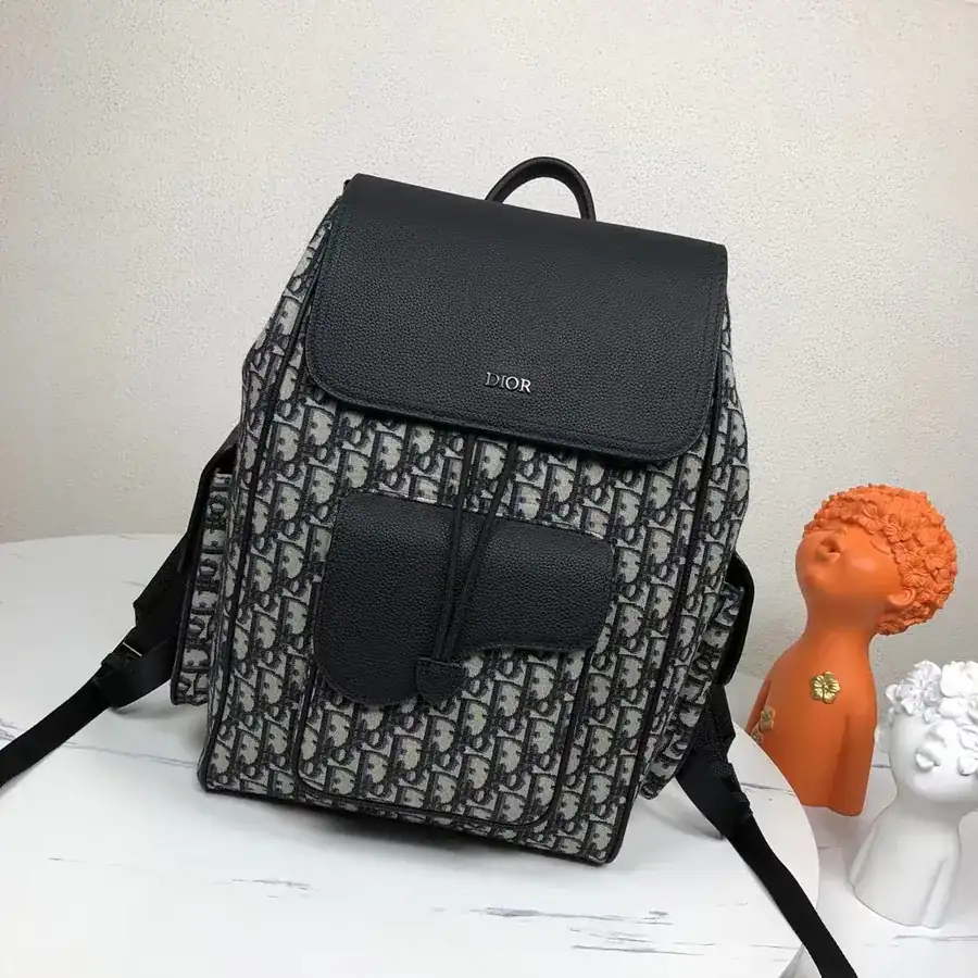 Dior Saddle Bag Grained Calfskin & Dior Oblique Print