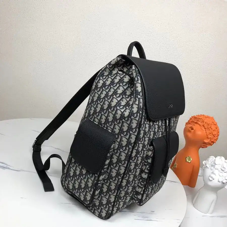 Dior Saddle Bag Grained Calfskin & Dior Oblique Print