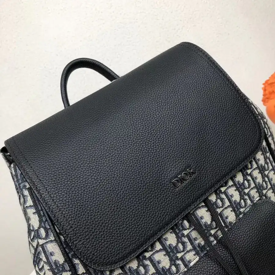Dior Saddle Bag Grained Calfskin & Dior Oblique Print