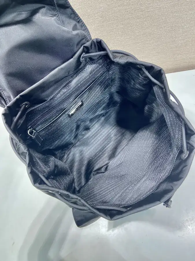 Re Nylon Double Shoulder Bag with Detachable Shiny Strap