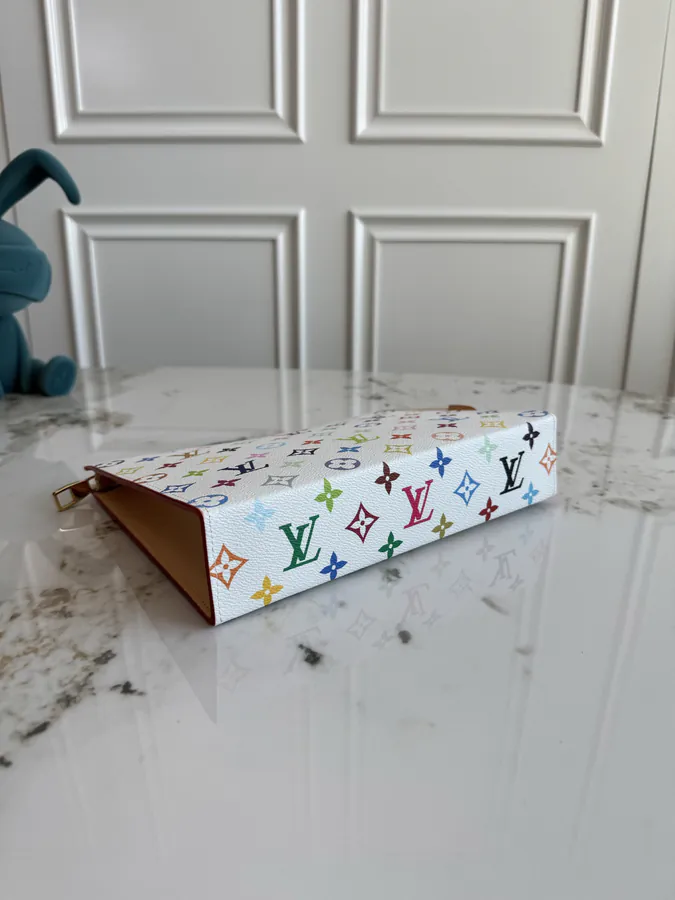 Exclusive Monogram Cosmetic Bag France Original M13746 White and Black