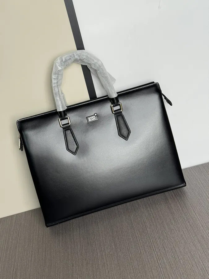 Montblanc 2024 Premium Executive Briefcase with Classic Leather Texture