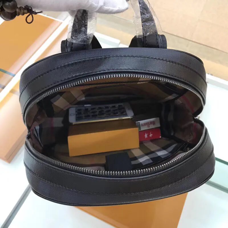 BURBERRY Navy Blue Double Shoulder Bag
