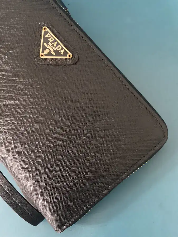 Classic Large Zip Wallet ZP Development, Grained Calfskin, Black