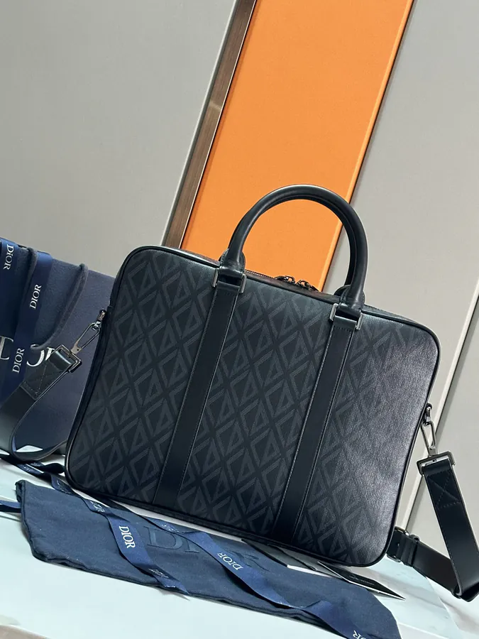Dior 2024 Autumn Collection Bucket Bag Black Canvas