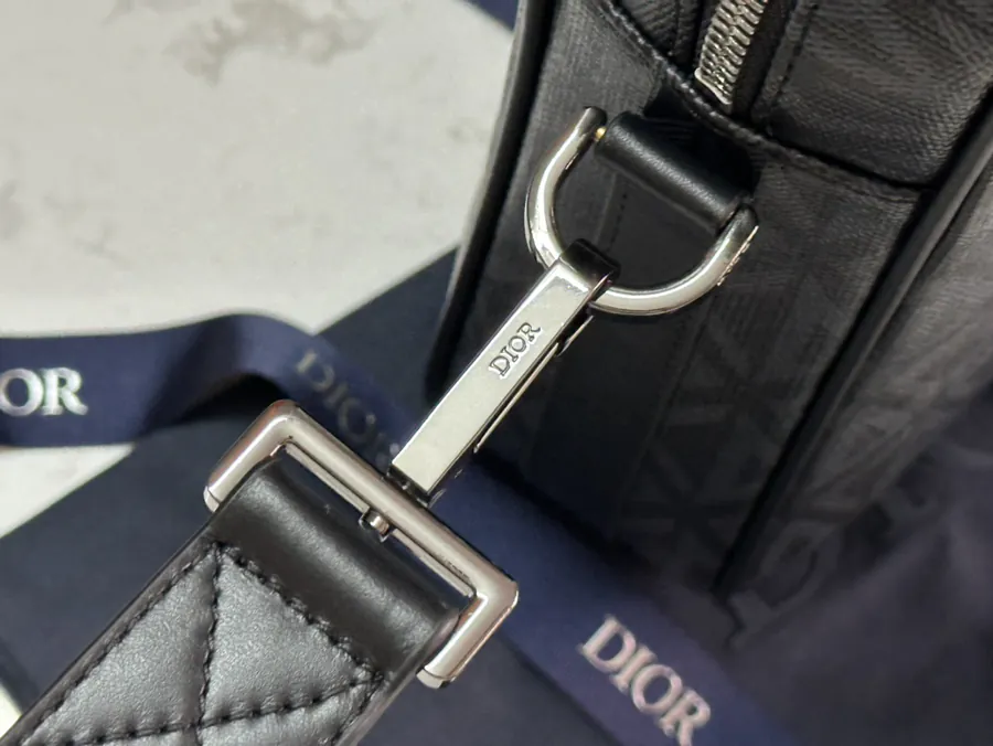 Dior 2024 Autumn Collection Bucket Bag Black Canvas