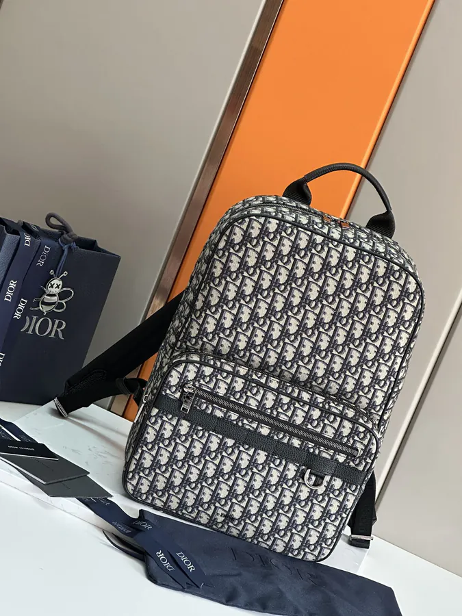 DIO Explorer Backpack Premium Quality, Oblique Print, Italian Craftsmanship