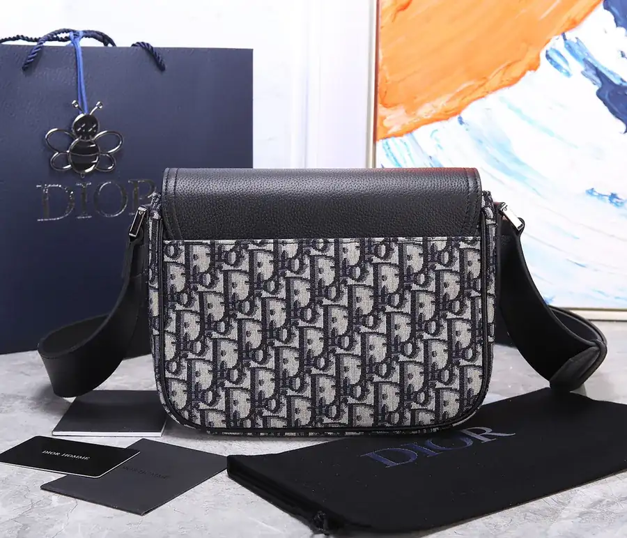 Mini Saddle Messenger Bag with DIOR Logo
