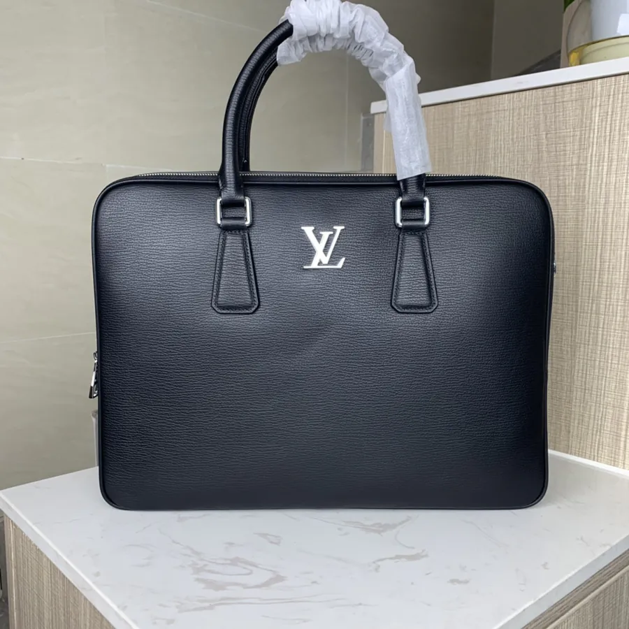 LV Top Handle Briefcase Premium Grained Calfskin