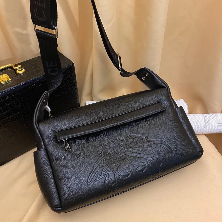 GIANNI Men's Bold Crossbody Bag Premium Leather, Unique Design