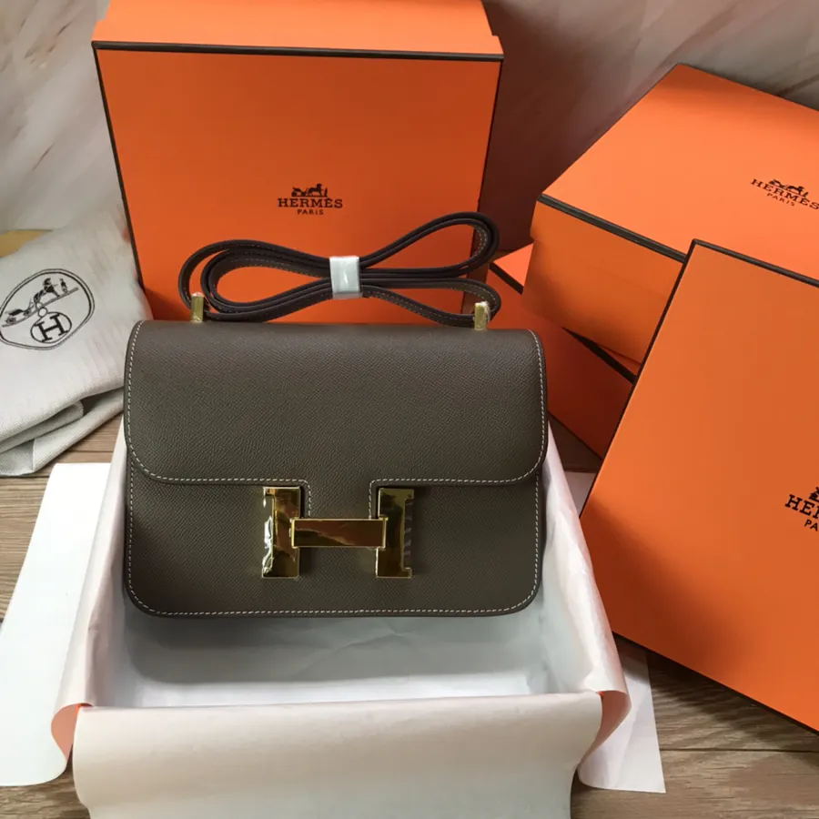 Constance 23cm Bucket Bag with Gold and Silver Buckles