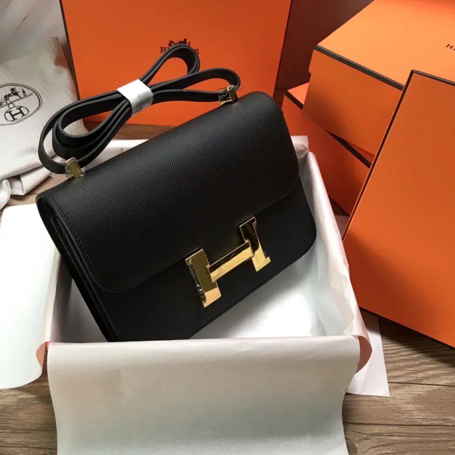 Constance 23cm Bucket Bag with Gold and Silver Buckles