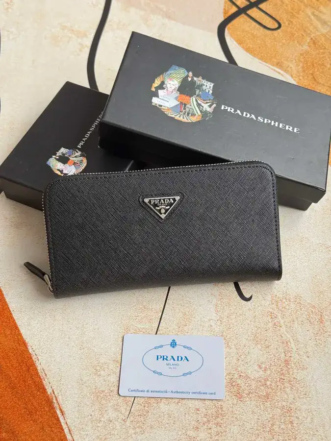 Classic Single Zip Wallet in Blue ZP Development, Italian Cross Grain Calfskin