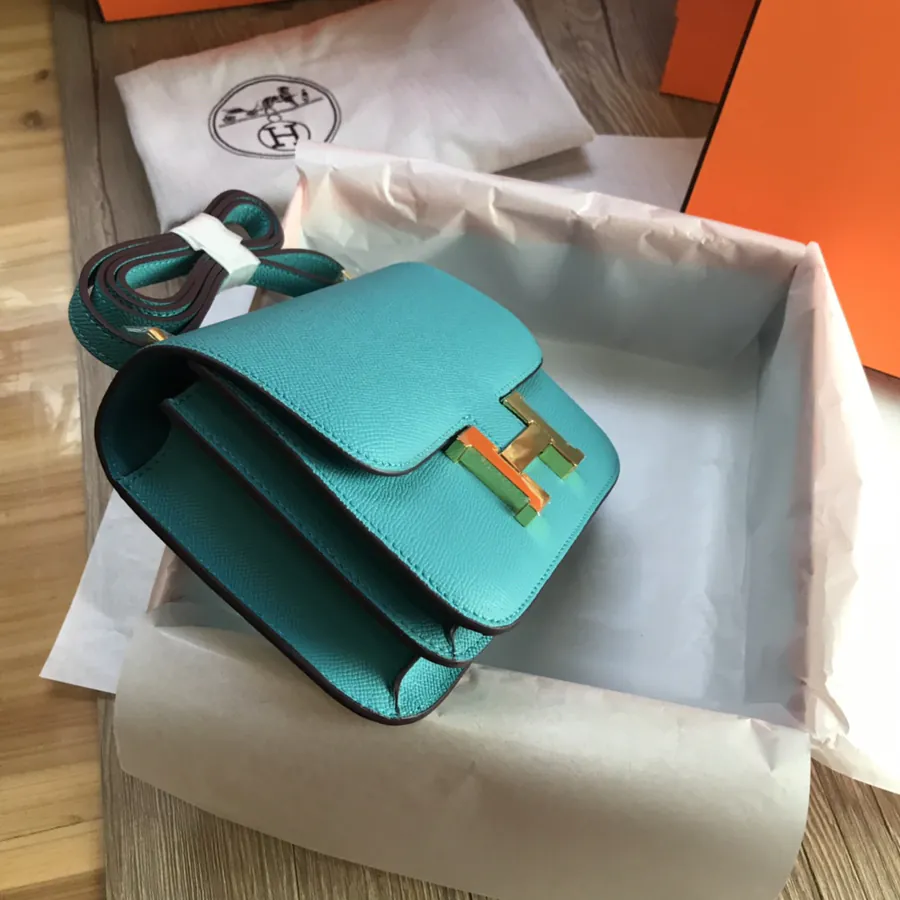 Constance 19cm Bucket Bag with Gold and Silver Buckles