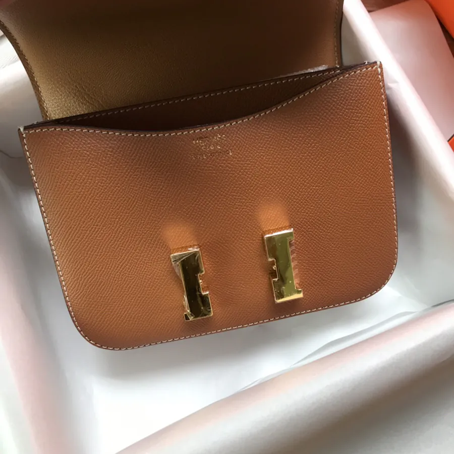 Constance 19cm Bucket Bag with Gold and Silver Buckles