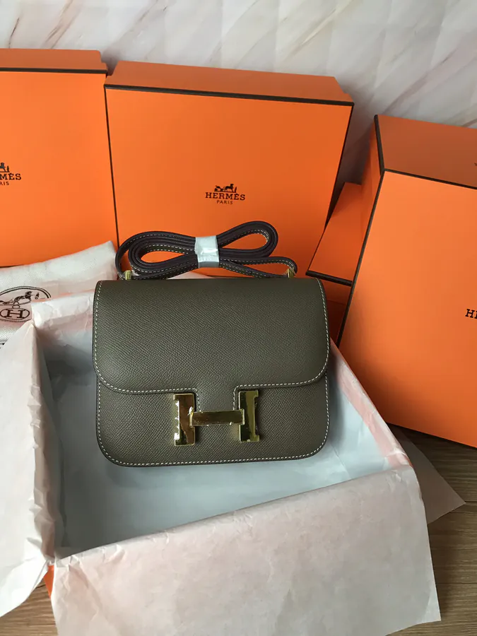 Constance 19cm Bucket Bag with Gold and Silver Buckles